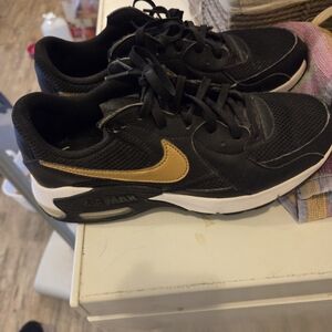 Nike Black and Gold Sneakers